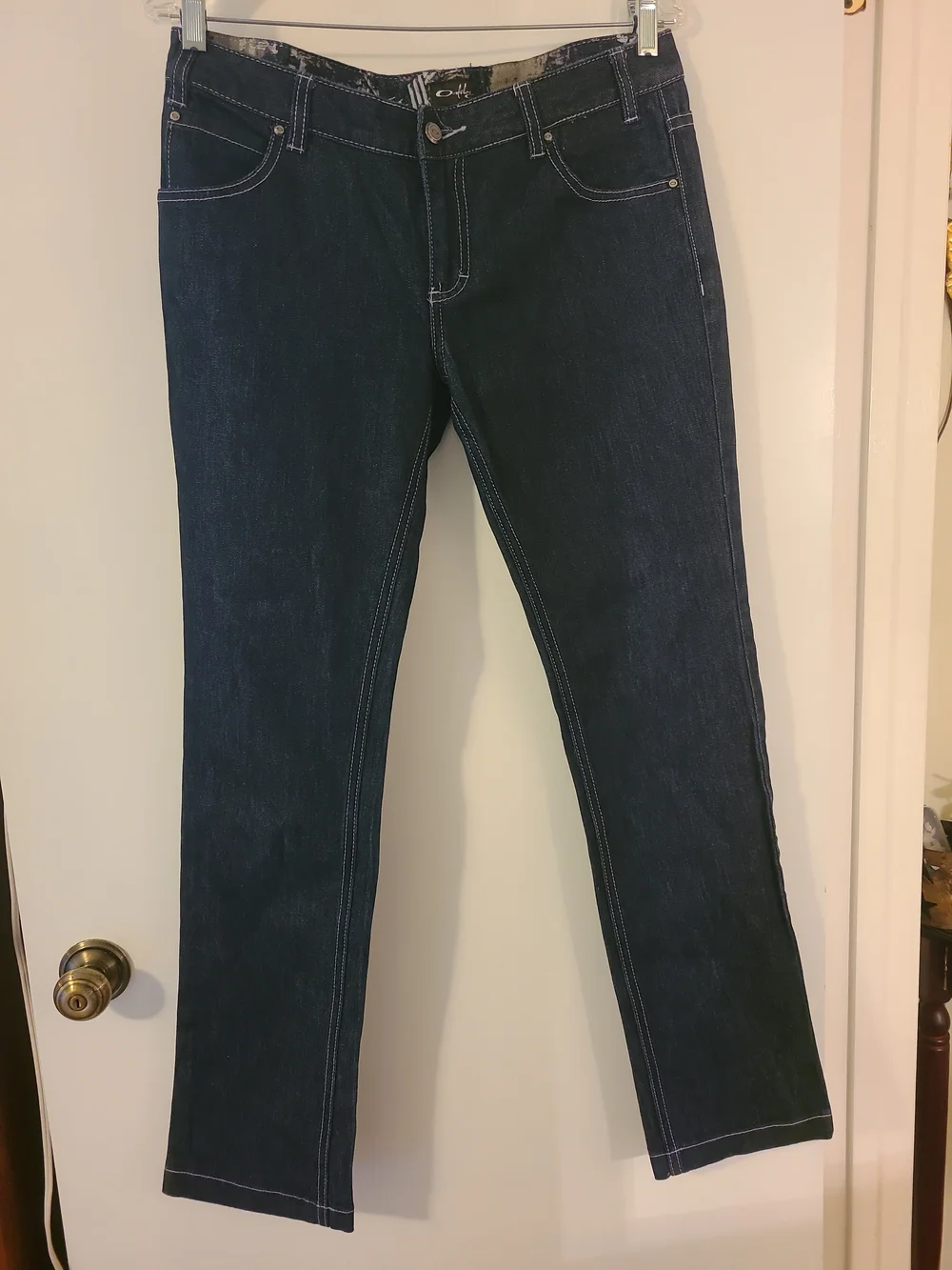 Vintage Oakley Industrial Skull Jeans Women's Size 8 Straight Leg Dark Wash EUC